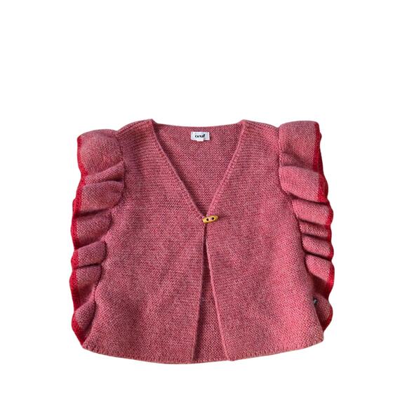 Oeuf Pink/Red Ruffle Vest - Picture 1 of 5